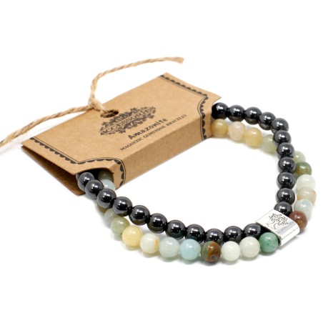 Pulsera de Piedras Preciosas Magnéticas - Amazonite  - 1