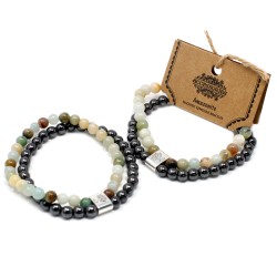 Pulsera de Piedras Preciosas Magnéticas - Amazonite  - 3