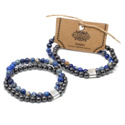 Pulsera de Piedras Preciosas Magnéticas - Sodalite  - 3