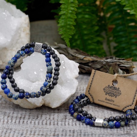 Pulsera de Piedras Preciosas Magnéticas - Sodalite  - 4