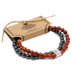 Pulsera de Piedras Preciosas Magnéticas - Piedra Roja  - 1