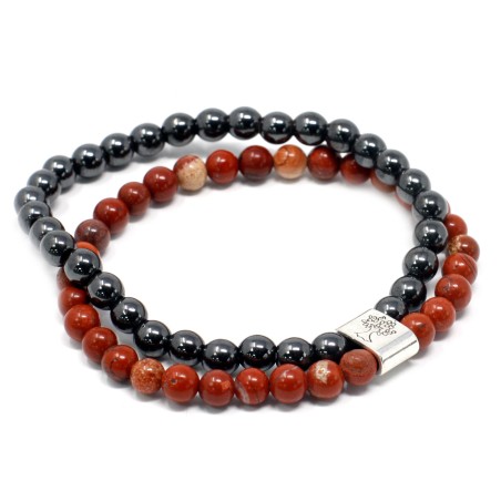 Pulsera de Piedras Preciosas Magnéticas - Piedra Roja  - 2
