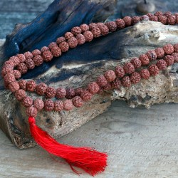 108 Rudraksha Japa Mala - Marron  - 4