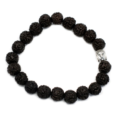 Rudraksha Brazalete de Buda Japa Mala - Oscuro  - 1