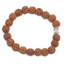 Rudraksha Brazalete de Buda Japa Mala - Marron  - 1