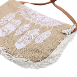 Bolso con flecos - Estampado Atr. Sueños  - 1