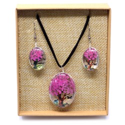 Flores Prensadas - Arbol De La Vida - Rosa brillante  - 1