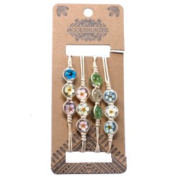 Fleurs pressées - Bracelet Trois Fleurs