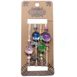 Flores Prensadas - Bonita pulsera de flores y hojas  - 1