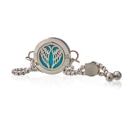 Pulsera de Cadena de Aromaterapia - Alas de Angel - 20mm  - 1