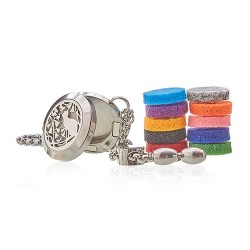 Pulsera de Cadena de Aromaterapia - Gato y Flores - 20mm  - 3