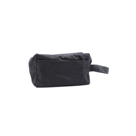Neceser de algodón negro 10 oz - cuadrado clasico  - 1