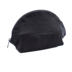 Neceser de algodón negro 10 oz - bolso de luna  - 1
