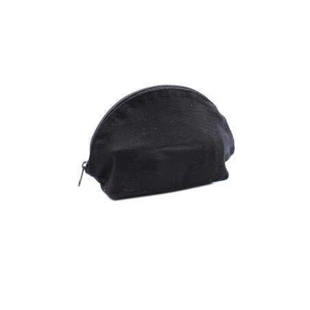 Neceser de algodón negro 10 oz - bolso de luna  - 1