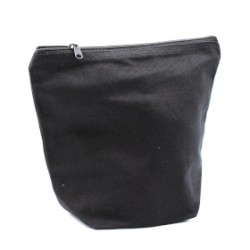 Neceser de algodón negro 10 oz - bolso mediano  - 1
