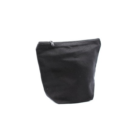 Neceser de algodón negro 10 oz - bolso mediano  - 1