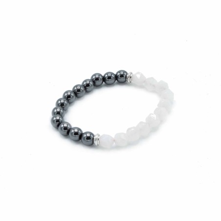Pulsera de Piedra Preciosa Tallada - Cuarzo Rosa Magnético  - 2