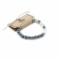 Pulsera de Piedra Preciosa Tallada - Jade de Montaña Magnético  - 1