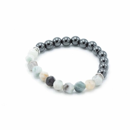 Pulsera de Piedra Preciosa Tallada - Jade de Montaña Magnético  - 2