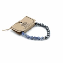 Pulsera de Piedra Preciosa Tallada - Sodalita Magnética  - 1