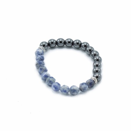 Pulsera de Piedra Preciosa Tallada - Sodalita Magnética  - 2