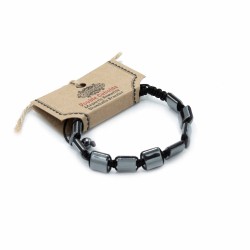 Pulsera Magnética Shamballa de Hematita -  Cuboides Dobles  - 1