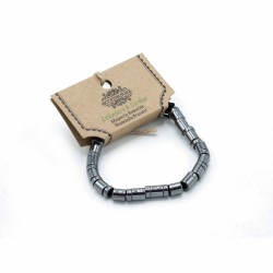 Pulsera Magnética Shamballa de Hematita - Círculos y Cilindros  - 1