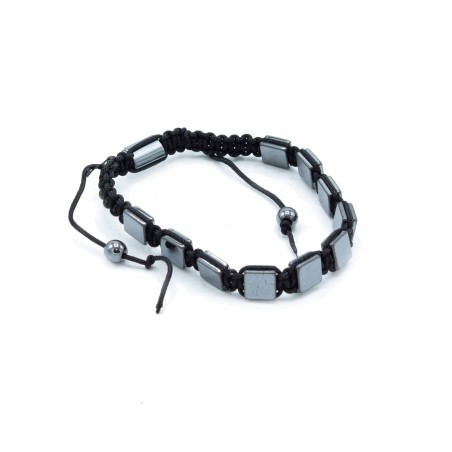 Pulsera Magnética Shamballa de Hematita -  Cubos planos  - 2