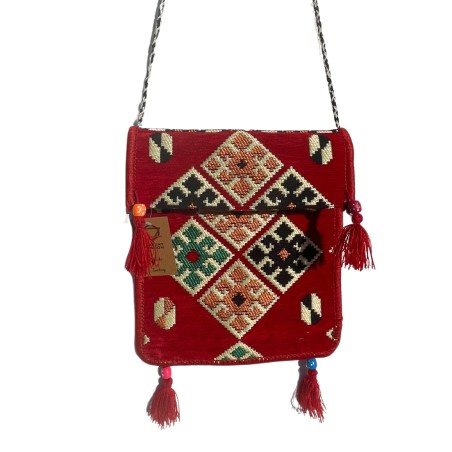 Bolso bandolera rojo Kilim Festival  - 1