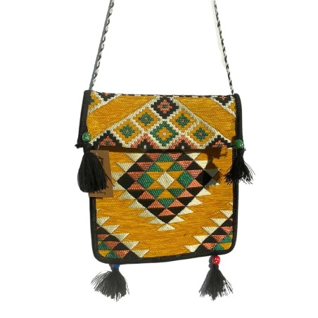 Bolsa Kilim Messenger Festival amarilla  - 1