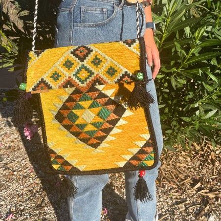 Bolsa Kilim Messenger Festival amarilla  - 2
