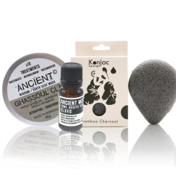 Esponja Konjac Negra, Arcilla y Aceite Esencial  - 1