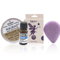 Esponja Konjac Morada, Arcilla y Aceite Esencial  - 1