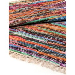 Alfombra de trapo de lujo de 155 x 90 cm - Natural  - 1