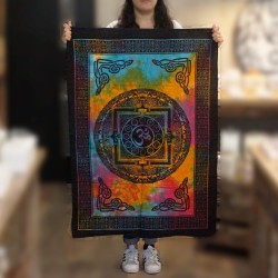 Arte de pared de algodón - Sagrado OM  - 3