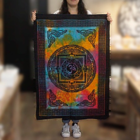 Arte de pared de algodón - Sagrado OM  - 3