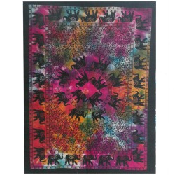 Art mural en coton - Elephant Mandala