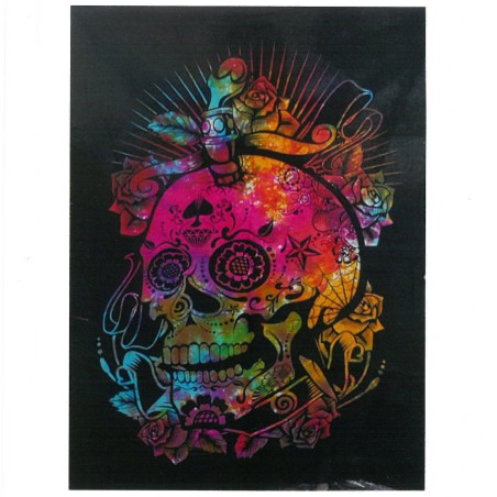 Arte de pared de algodón - Dia de la calavera muerta  - 1