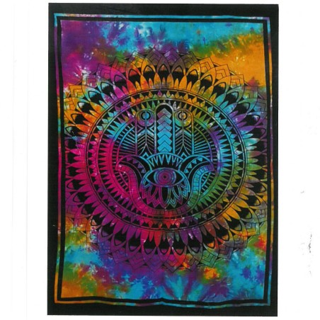Arte de pared de algodón - Mano de hamsa  - 1