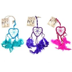Atrapasueños Bali corazón peq - Turquesa/Rosa/Morado (Colores Surtidos)  - 1