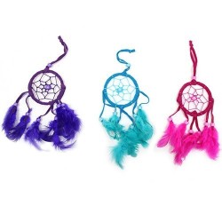 Atrapasueños Bali aro peq - Turquesa/Rosa/Morado (Colores Surtidos)  - 1