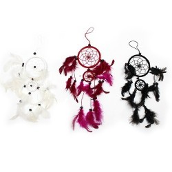 Atrapasueños Bali aro mediano - Negro/Blanco/Rojo (Colores Surtidos)  - 1