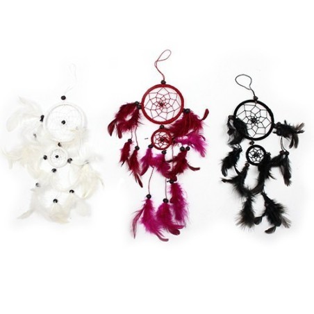 Atrapasueños Bali aro mediano - Negro/Blanco/Rojo (Colores Surtidos)  - 1