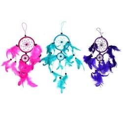 Atrapasueños Bali aro mediano - Turquesa/Rosa/Morado (Colores Aleatorio)  - 1