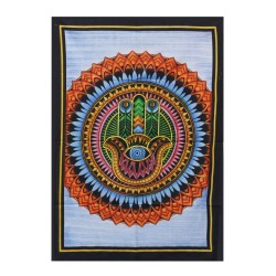 Arte de Pared de Algodón - Hamsa - 78x112cm