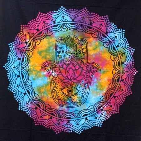 Trapunta Doppia in Cotone - Hamsa Nera