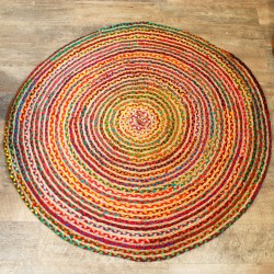 Catifa Rodona de Yute i Cotó Reciclat 150 cm -...