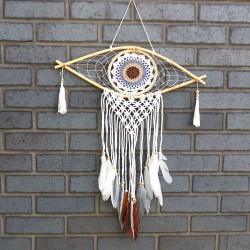 Atrapassomnis - Med Macramé Eye Blanc / Gris /...