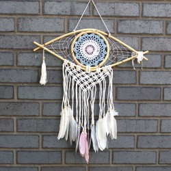 Atrapassomnis - Med Macramé Eye Blau / Blanc /...
