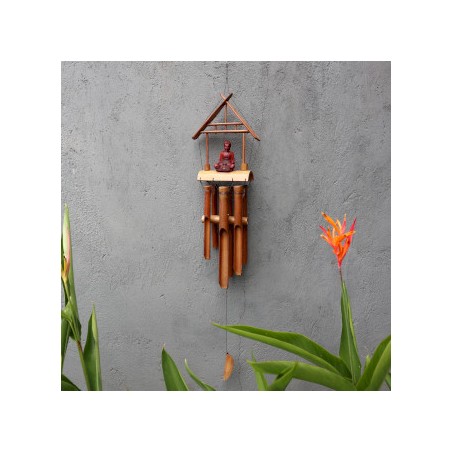 Campaneta de Bambú - Acabat Natural - Buda Marrón 6 Tubs